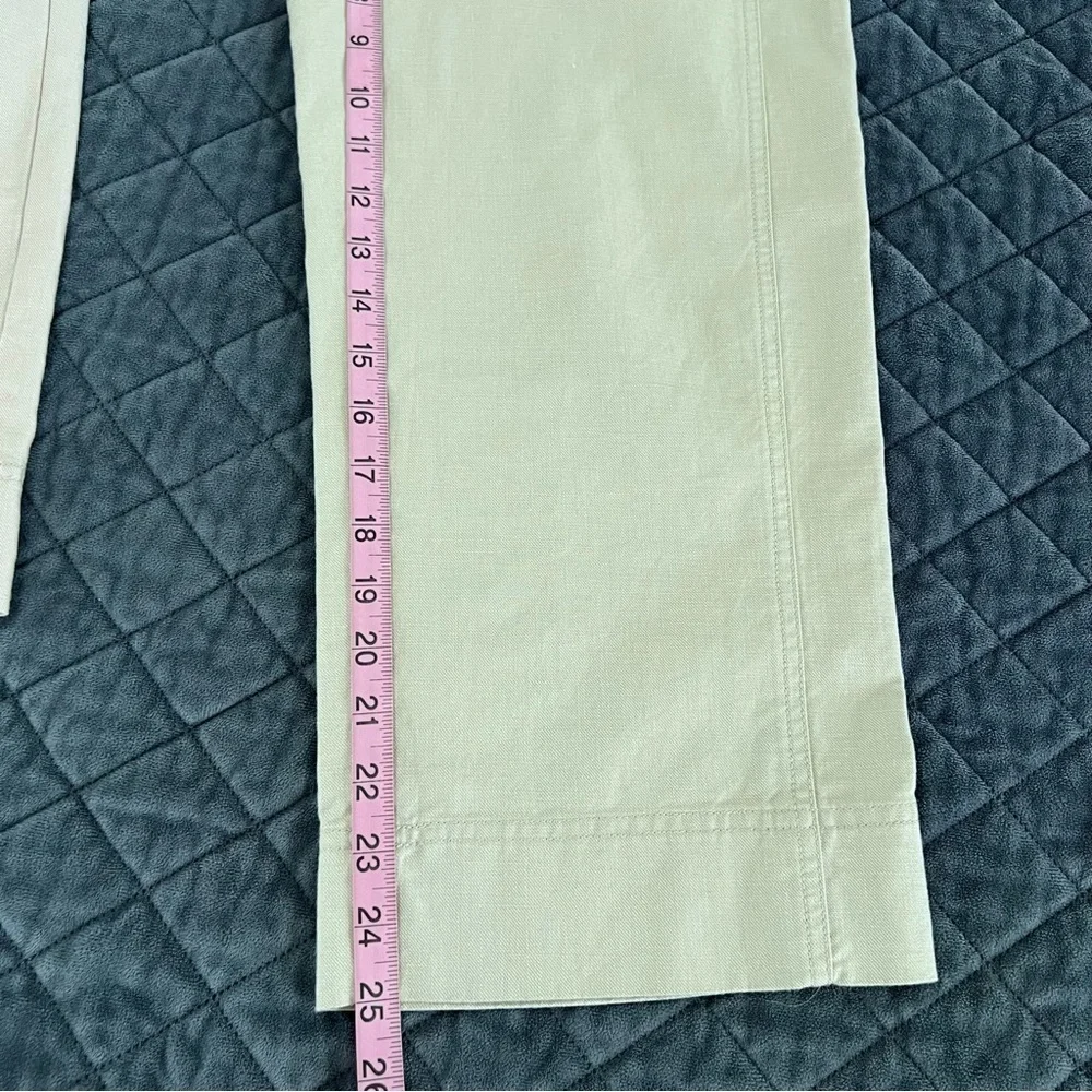 Babaton Crop Wide Leg Pants Women’s Size 4 Beige Aritzia Made In Japan B22